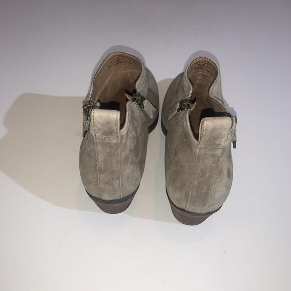 Vionic Cecily Boots Womens Size 9 Beige Suede Ankle Side Zip Block Heel Booties - Picture 6 of 9